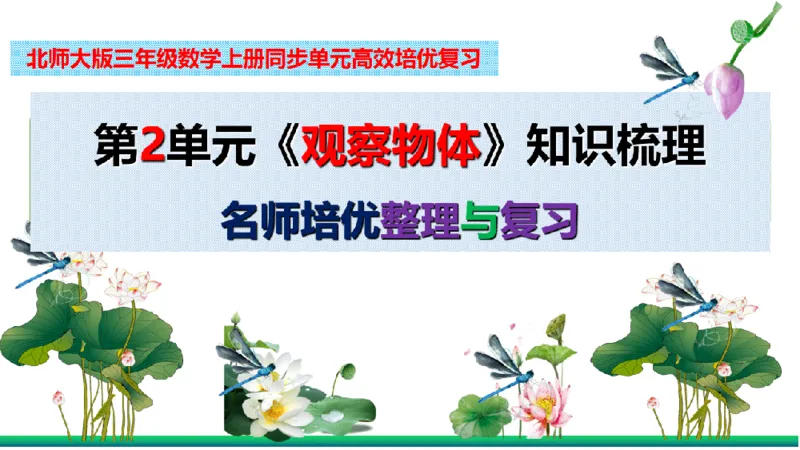 《三（上）数学（北师大版）第2单元《观察物体》高效培优知识梳理_小学1-6年级全科全套_1-6年级全科上册_三年级_数学_三年级数学（北师大版）_北师大数学三上知识总结》第2页预览