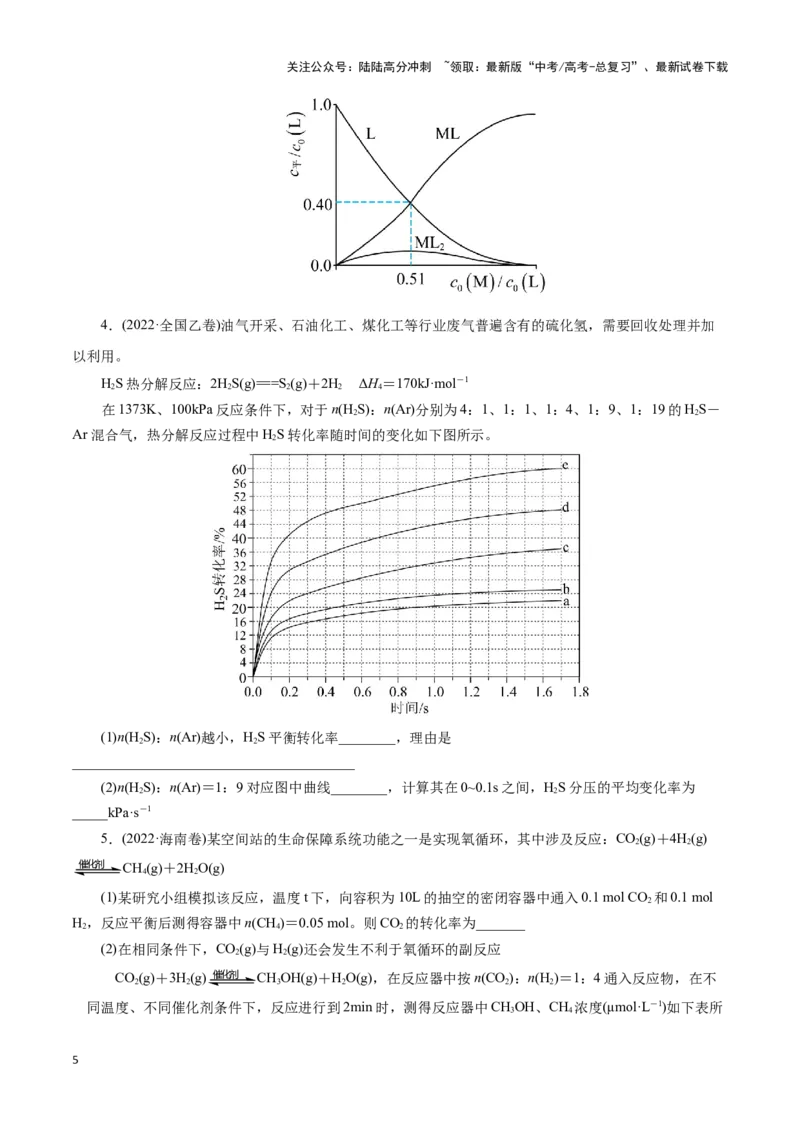 《题型二反应速率及速率常数的计算(原卷版)_05-化学-高考总复习_专项复习_2024年_2024年高考化学答题技巧与模板构建》第5页预览
