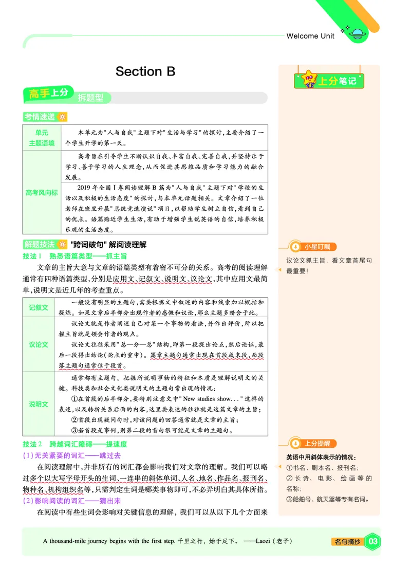 《上分手册-英语必修第一册RJ-金考卷单元双测卷_2024天星高中单元双测卷上分手册》第3页预览