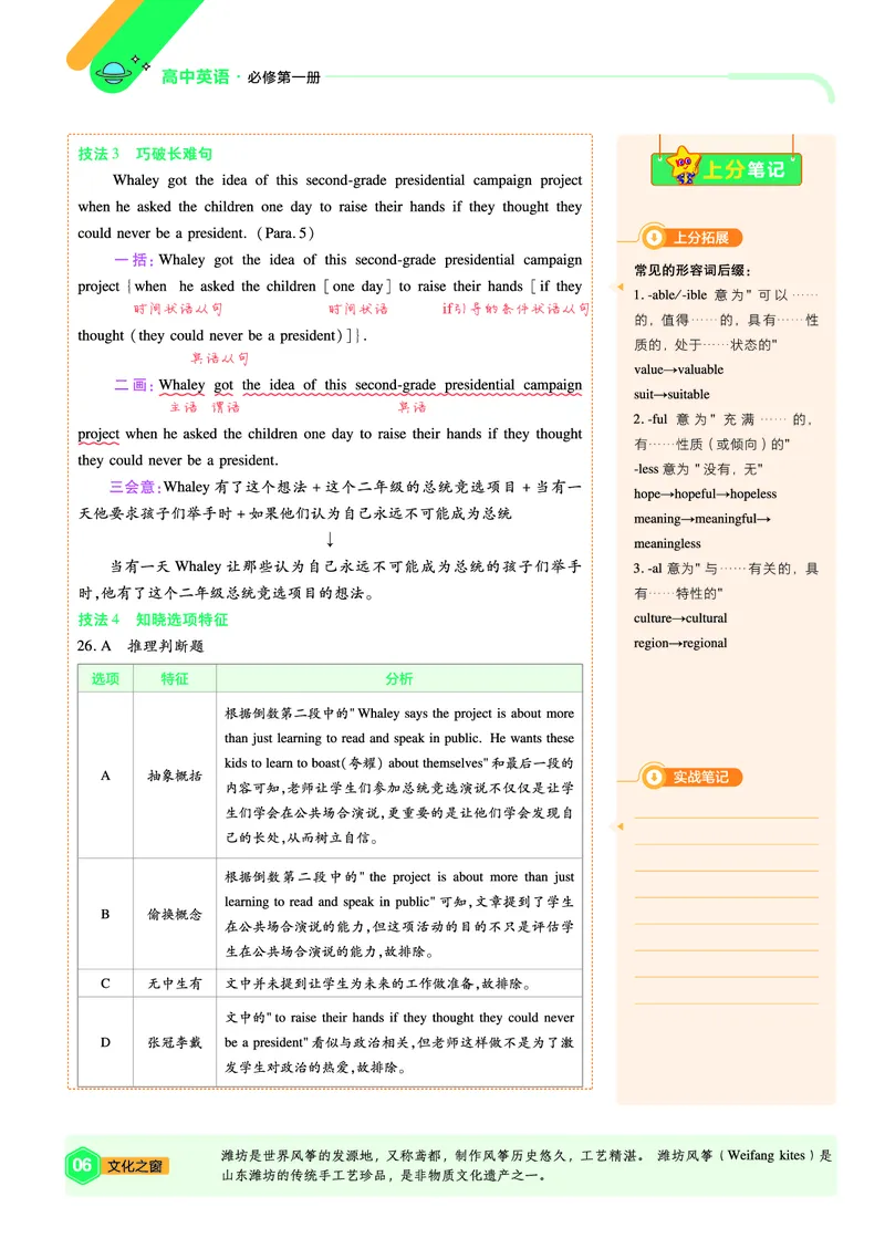《上分手册-英语必修第一册RJ-金考卷单元双测卷_2024天星高中单元双测卷上分手册》第6页预览