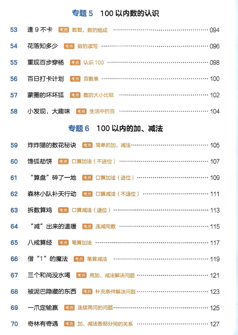 《27版1年级数学一本《小学数学思维阅读100篇》（通用）清晰版_27版一本《小学数学思维阅读100篇》数学通用版》第8页预览