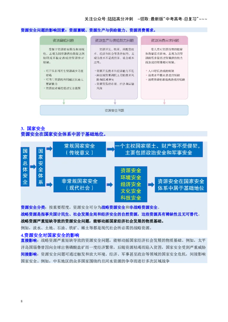 《第36讲资源安全与国家安全（复习讲义）（全国通用）（教师版）_07-地理-高考总复习_一轮复习_2026年-地理高考一轮复习_2026年高考地理一轮复习讲义+练习+课件（新教材新高考）-G55_2026版》第8页预览