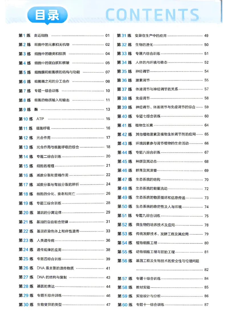 《生物单选_答案解析_小初高学习资料合集（每天更新）_2027版《天星高考小题狂练》_6-生物小题狂练27版（单选版）》第2页预览
