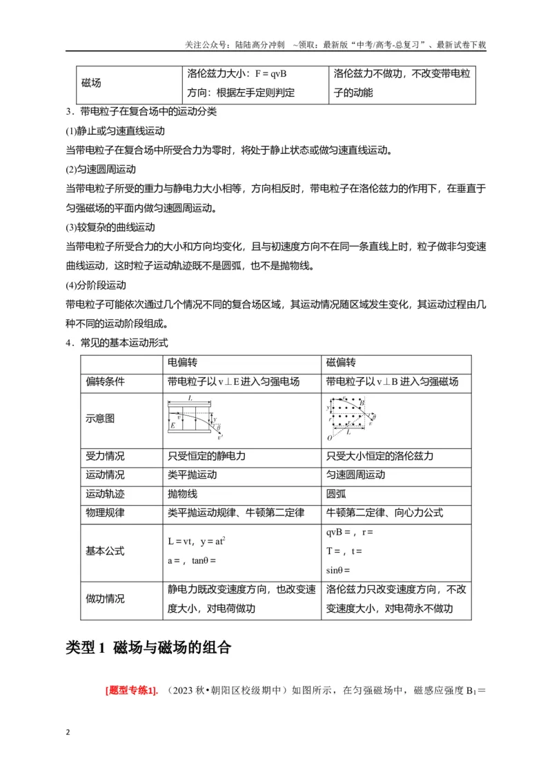 《专题21带电粒子在组合场的运动（解析版）_04-物理-高考总复习_专项复习_2024年_2024高考物理热点知识清单题型讲练高考复习全国通用_资料》第2页预览