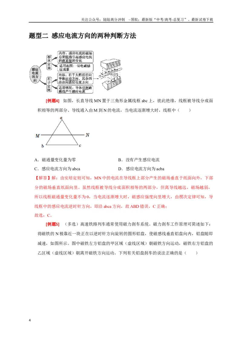 《专题23电磁感应基本规律及应用（解析版）_04-物理-高考总复习_专项复习_2024年_2024高考物理三轮冲刺复习热点知识讲练题型归纳练_资料》第4页预览