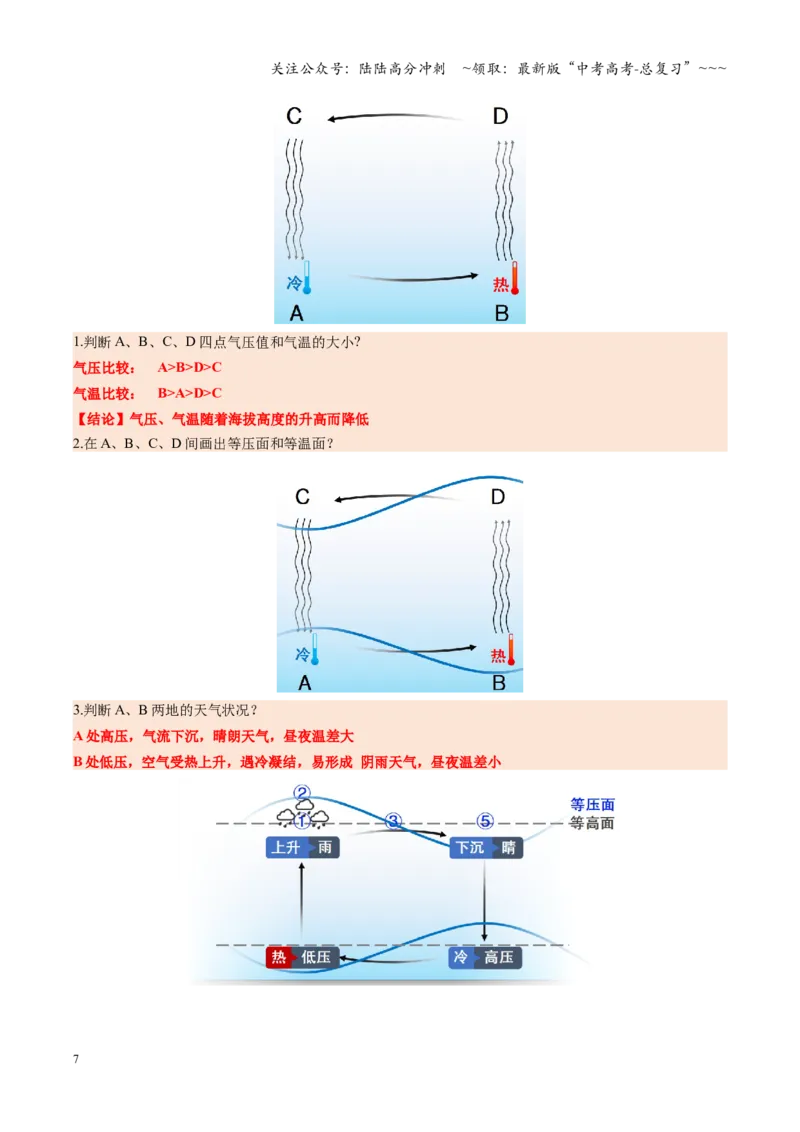 《第07讲热力环流与大气水平运动（复习讲义）（全国通用）（教师版）_07-地理-高考总复习_一轮复习_2026年-地理高考一轮复习_2026年高考地理一轮复习讲义+练习+课件（新教材新高考）-G55》第7页预览