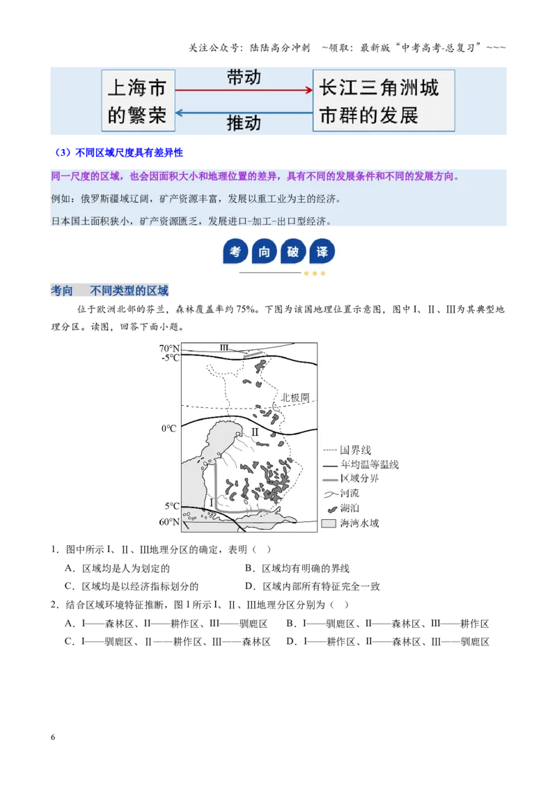 《第30讲区域与区域发展（复习讲义）（全国通用）（学生版）_07-地理-高考总复习_一轮复习_2026年-地理高考一轮复习_2026年高考地理一轮复习讲义+练习+课件（新教材新高考）-G55_2026版》第6页预览