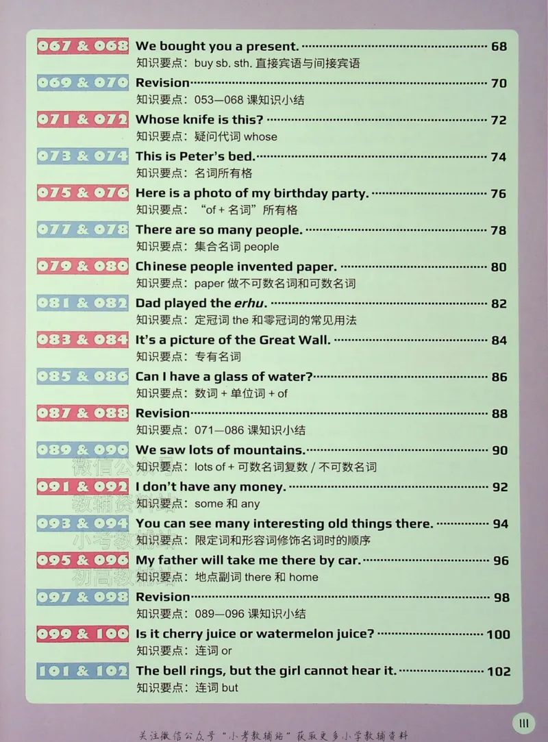 《文霸小学英语语法128篇四年级_小初高学习资料合集（每天更新）_《文霸·小学英语语法128篇》》第8页预览