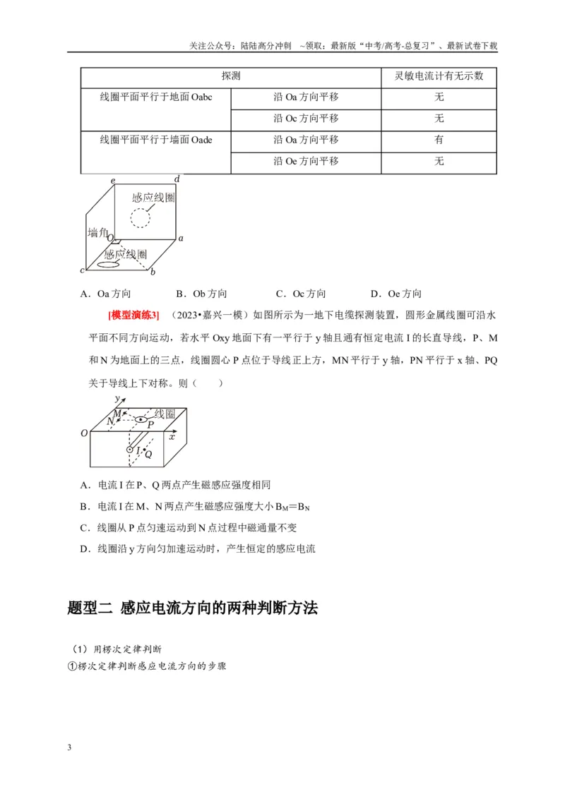 《专题23电磁感应基本规律及应用（原卷版）_04-物理-高考总复习_专项复习_2025年_2025新版高考物理复习知识点梳理加题型归纳原卷加解析_资料》第3页预览