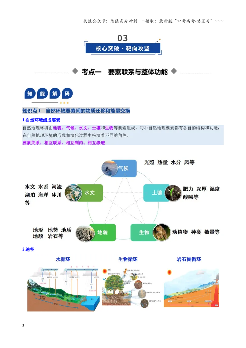 《第17讲自然环境的整体性（复习讲义）（全国通用）（学生版）_07-地理-高考总复习_一轮复习_2026年-地理高考一轮复习_2026年高考地理一轮复习讲义+练习+课件（新教材新高考）-G55_2026版》第3页预览