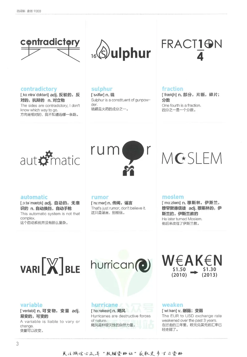《百词斩象形9000英语单词书第二册下_小初高学习资料合集（每天更新）_百词斩象形单词书》第6页预览