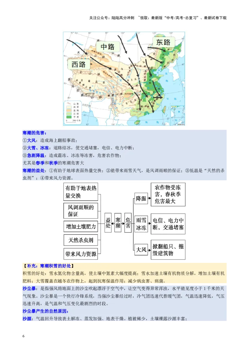 《第08讲常见天气系统（讲义）（学生版）_07-地理-高考总复习_一轮复习_2025年_2025年高考地理一轮复习讲义+练习+课件（新教材新高考）》第6页预览