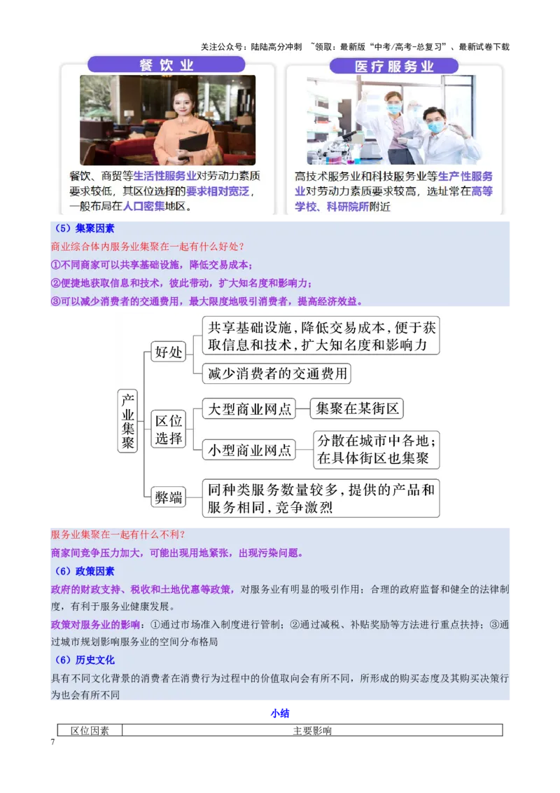 《第27讲服务业区位因素及其变化（讲义）（教师版）_07-地理-高考总复习_一轮复习_2025年_2025年高考地理一轮复习讲义+练习+课件（新教材新高考）》第7页预览