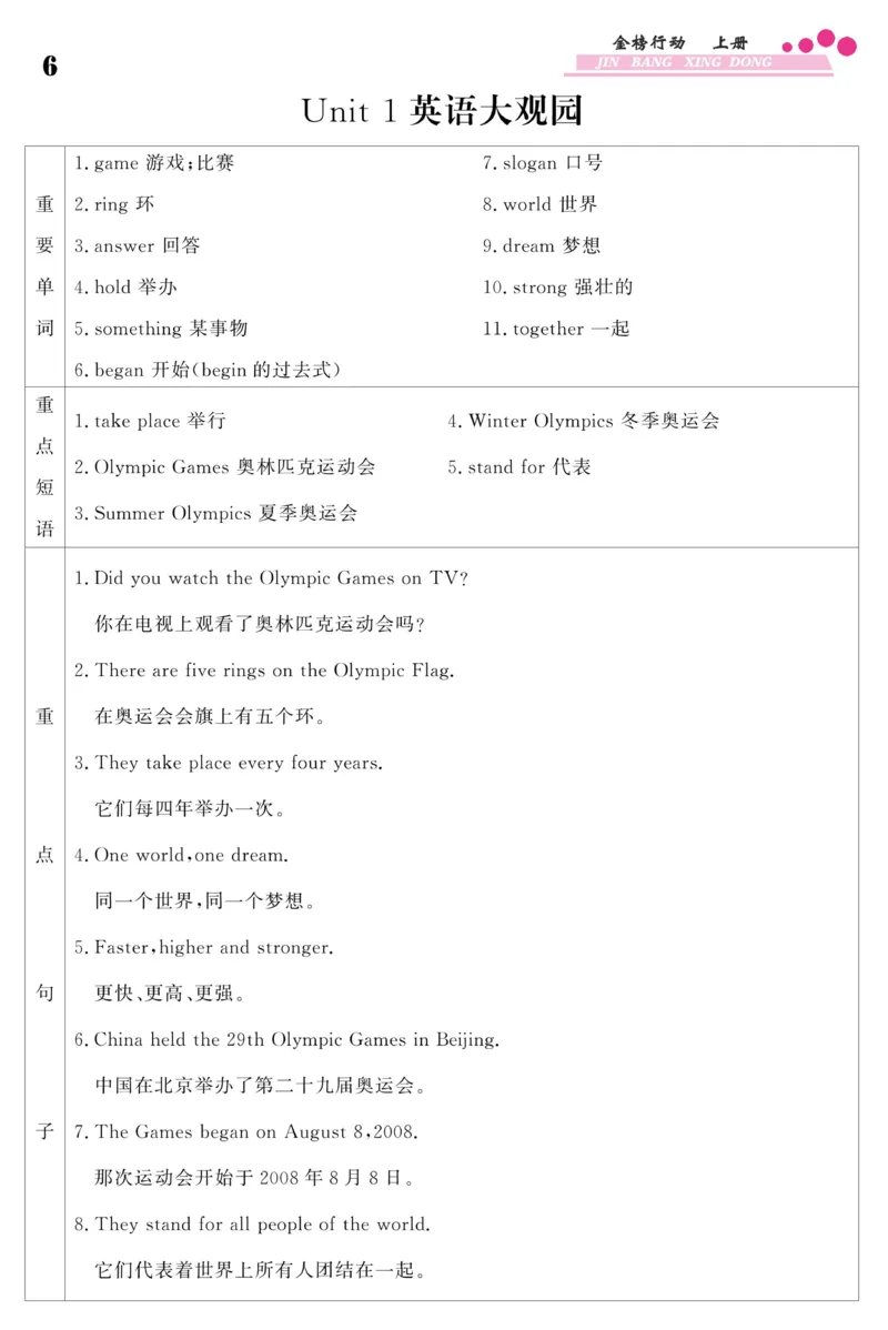 《闽教版英语6年级上册金榜行动课时练习_小学1-6年级全科全套_1-6年级全科上册_六年级_英语_英语闽教版》第8页预览
