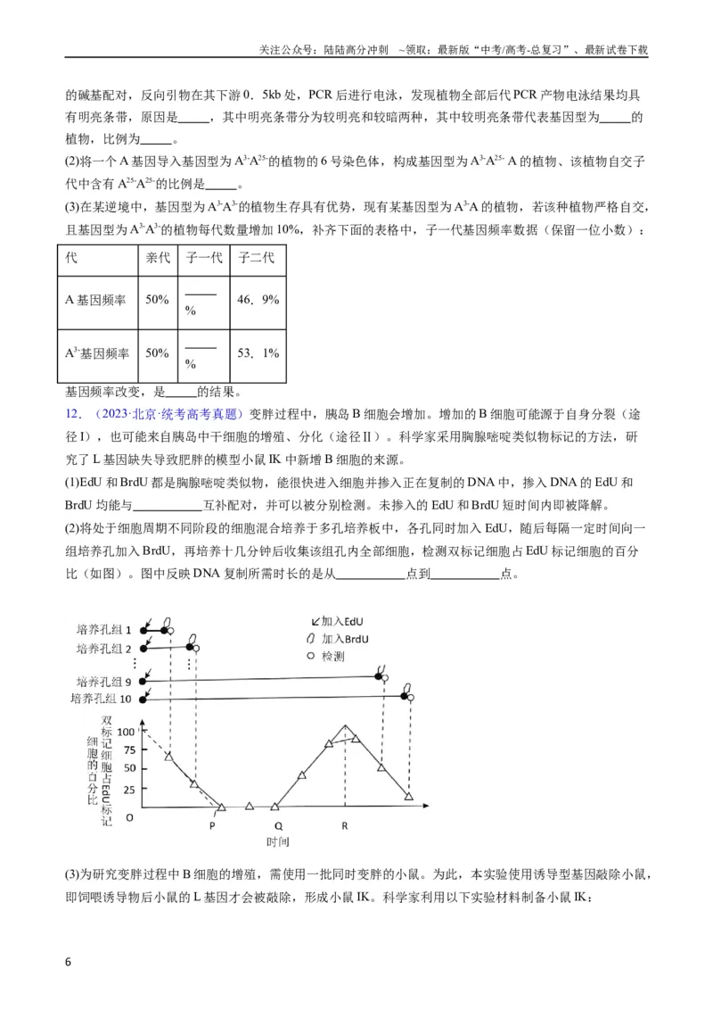 《专题21基因工程-五年（2019-2023）高考生物真题分项汇编（全国通用）（学生版）_06-生物-高考总复习_专项复习_2024年_2024年高考生物五年真题分项汇编（全国通用）》第6页预览