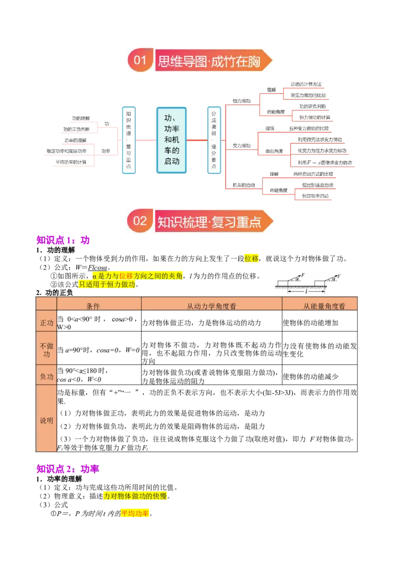 《专题21功功率和机车启动（教师版）_04-物理-高考总复习_一轮复习_2026年-物理高考一轮复习_142026年高考物理一轮复习讲与练（知识点+考向）》第2页预览