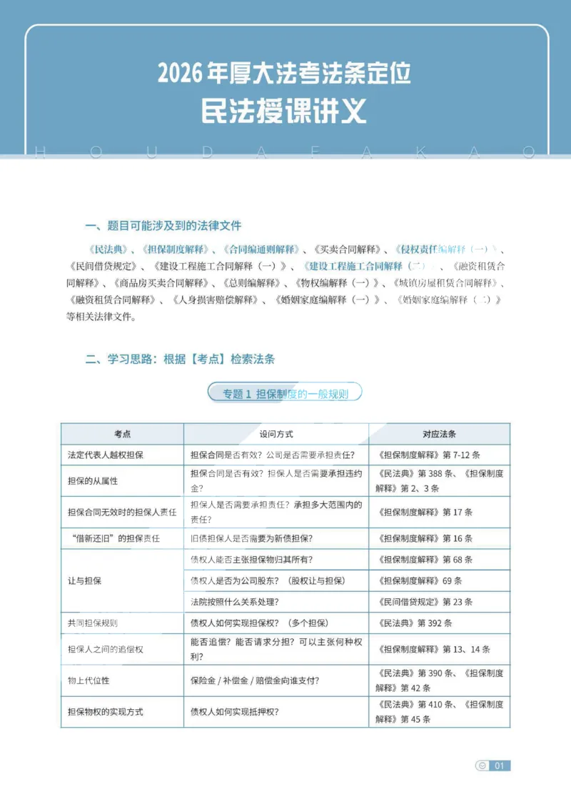 《民法法条定位讲义_HD_052026厚大法考主观法条定位》第1页预览