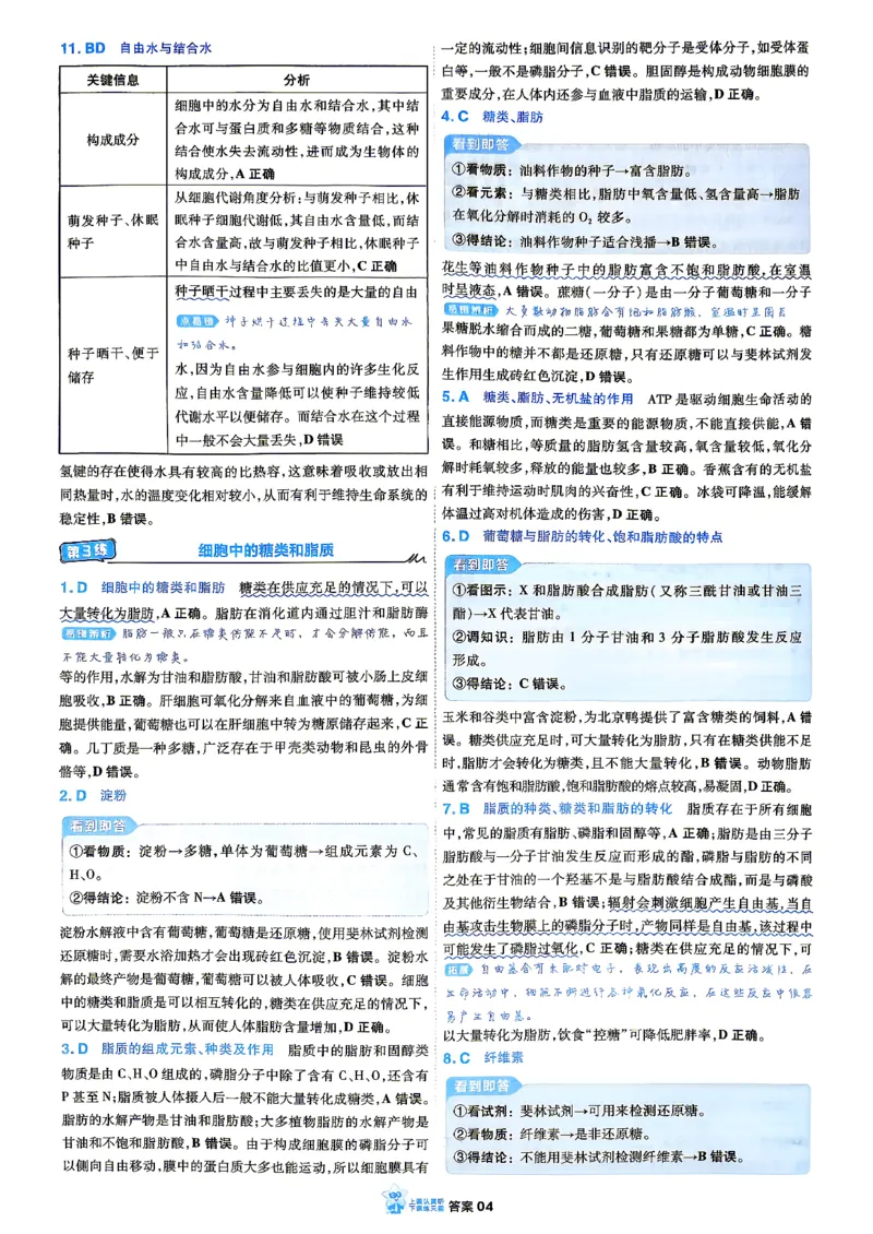 《生物_答案解析_小初高学习资料合集（每天更新）_2027版《天星高考小题狂练》_6-生物小题狂练27版（多选+不定项）》第6页预览