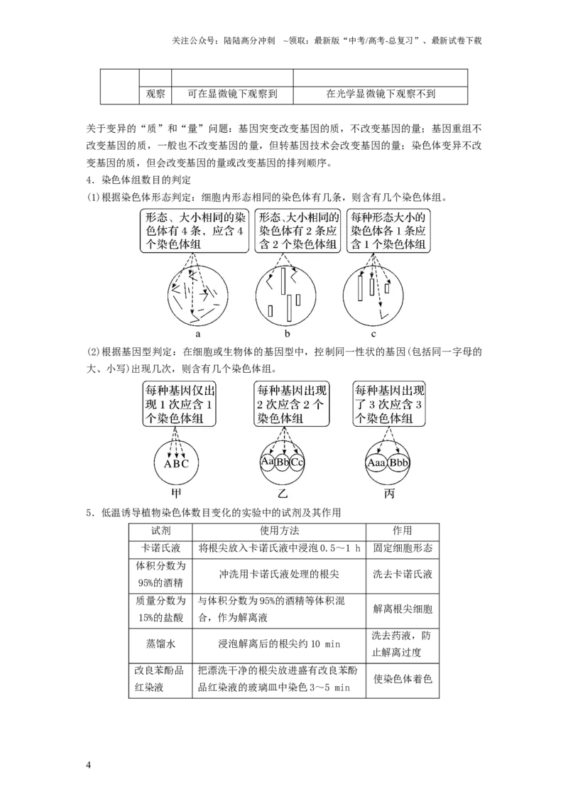 《专题21染色体变异与育种（串讲）（解析版）_06-生物-高考总复习_一轮复习_2024年_2024年高考生物一轮复习串讲精练知识点梳理练习题_串讲》第4页预览