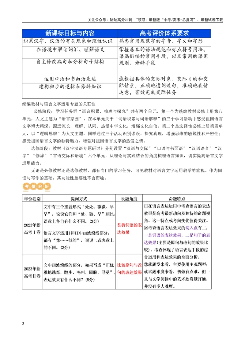 《专题26语言的表达效果类新题型（讲义）（解析版）_二轮复习_2024年_2024年高考语文二轮复习讲练测（新教材新高考）_配套讲义》第2页预览