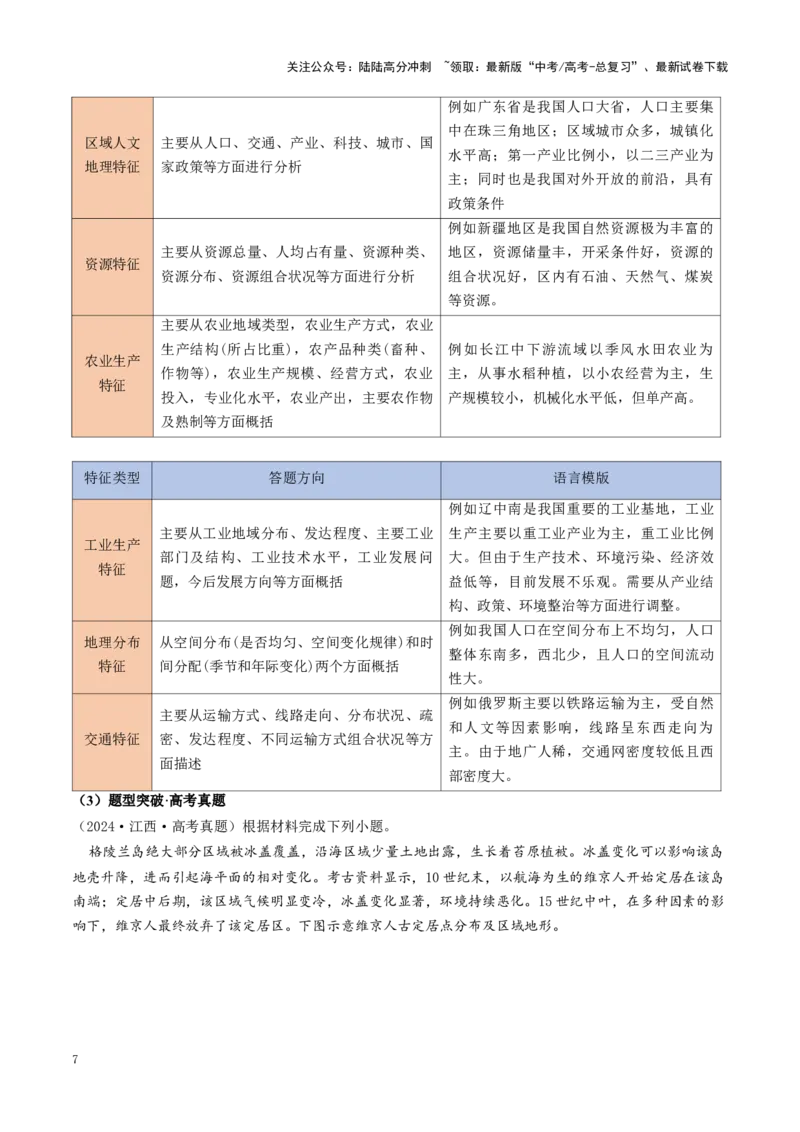 《秘籍09综合题攻略：常见题型与解题步骤-（教师版）(1)_07-地理-高考总复习_专项复习_2025年_2025年高考地理抢押秘籍（陕西、山西、宁夏、青海专用）》第7页预览
