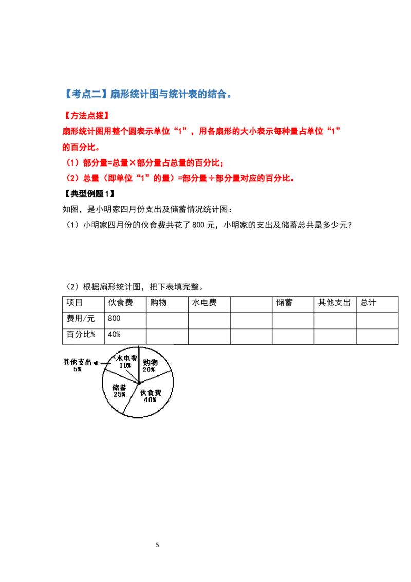 《六年级数学上册典型例题系列之第七单元扇形统计图（原卷版）_小学1-6年级全科全套_1-6年级全科上册_六年级_数学_六年级数学上人教版_人教数学六上专项练习》第5页预览