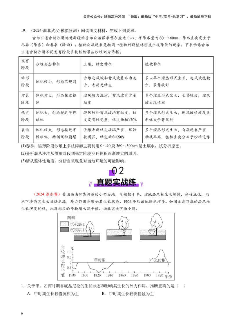 《第17讲自然环境的整体性（练习）（学生版）_07-地理-高考总复习_一轮复习_2025年_2025年高考地理一轮复习讲义+练习+课件（新教材新高考）》第6页预览