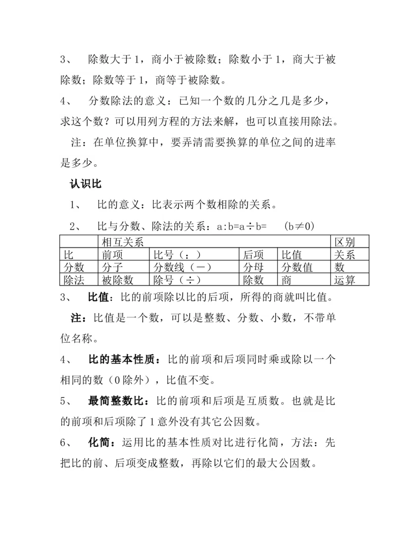 《六（上）苏教版数学知识汇总预习_小学1-6年级全科全套_1-6年级全科上册_六年级_数学_六年级数学上苏教版_苏教数学六上知识总结》第4页预览