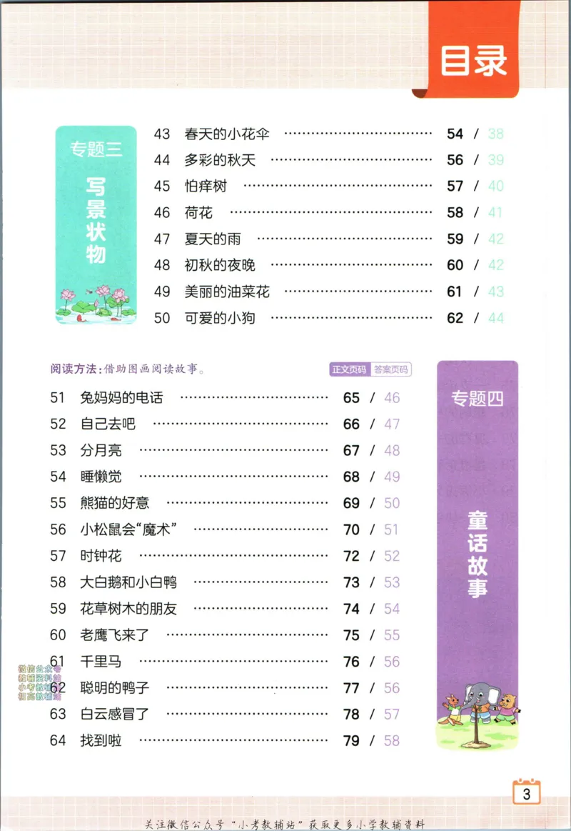 《王朝霞小学语文阅读训练100篇一年级_小初高学习资料合集（每天更新）_王朝霞大合集_王朝霞小学语文阅读训练100篇超详解》第10页预览