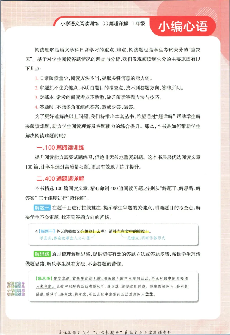 《王朝霞小学语文阅读训练100篇一年级_小初高学习资料合集（每天更新）_王朝霞大合集_王朝霞小学语文阅读训练100篇超详解》第6页预览