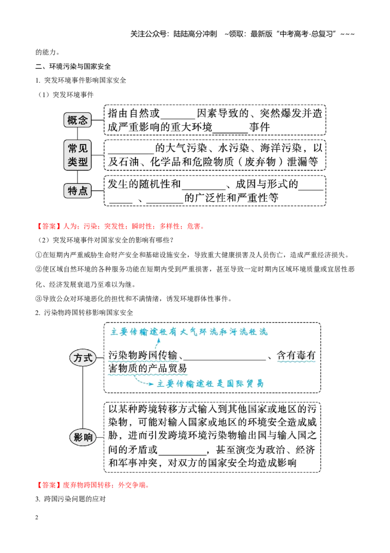 《第35讲环境安全与国家安全（知识清单）（聚焦一轮）（教师版）_07-地理-高考总复习_一轮复习_2026年-地理高考一轮复习_2026年高考地理一轮复习全程跟踪讲义-G350_资料》第2页预览