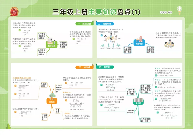 《北师大数学1-6上册单元核心考点思维导图一览表_小学1-6年级全科全套_1-6年级全科上册_一年级_数学_A一年级数学（北师大版）_北师大数学一上知识总结》第5页预览