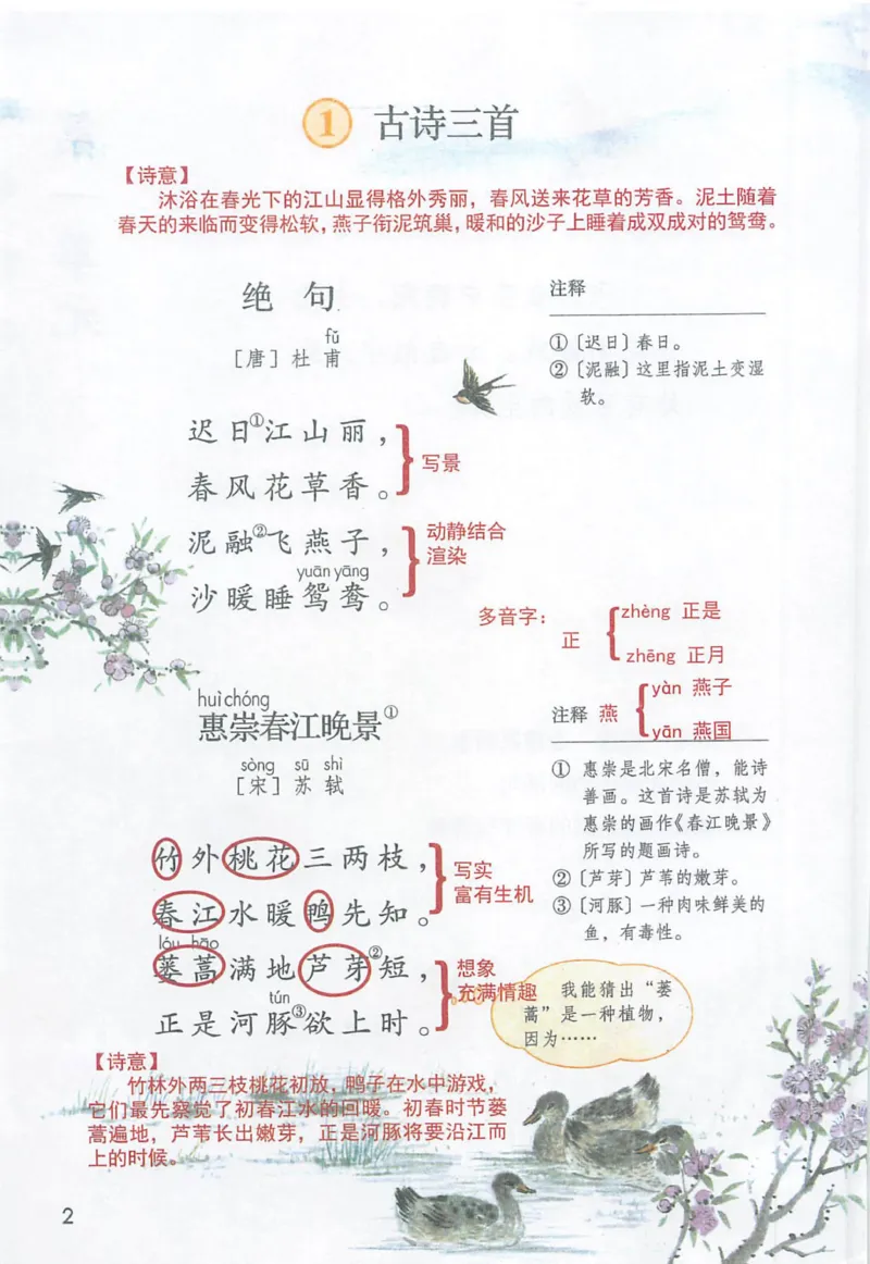 《三（下）语文课堂笔记-第1单元_小学1-6年级全科全套_1-6年级全科下册_三年级_三年级下语文_语文三下课堂笔记》第2页预览