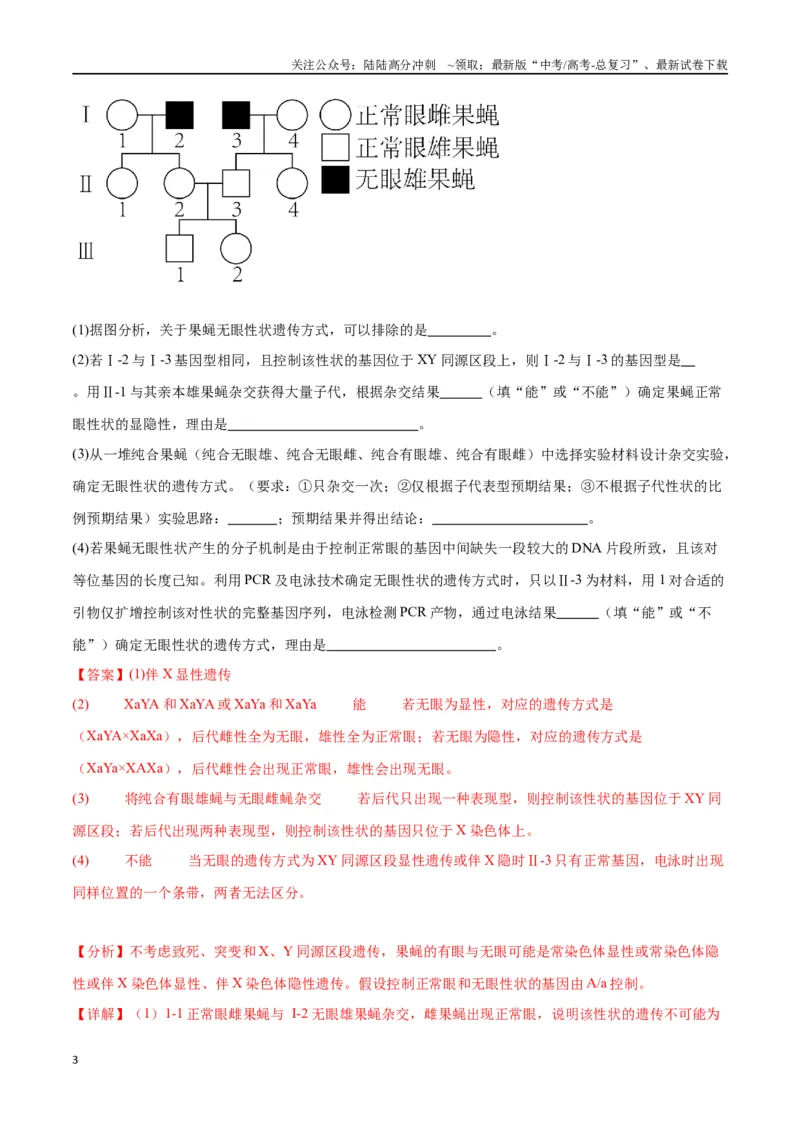 《专题19遗传综合实验分析（解析版)_06-生物-高考总复习_一轮复习_2024年_2024年高考生物一轮复习重难点专项突破_资料》第3页预览