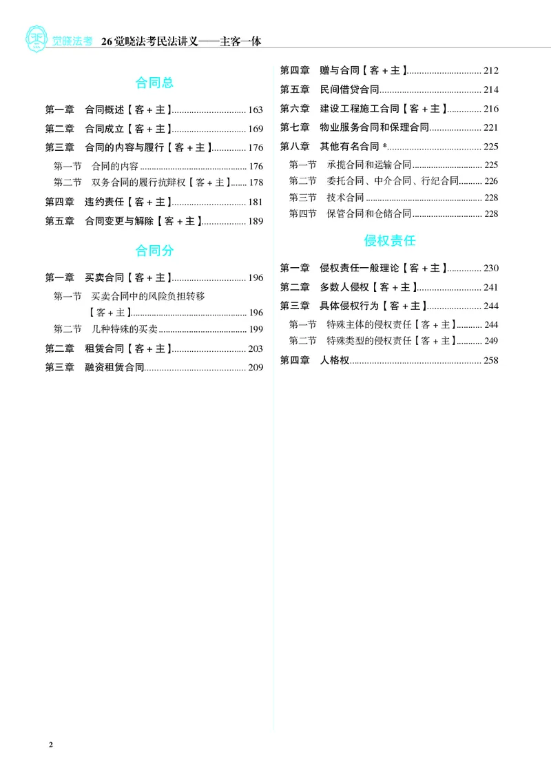 《彩色26年民法内部讲义》第4页预览