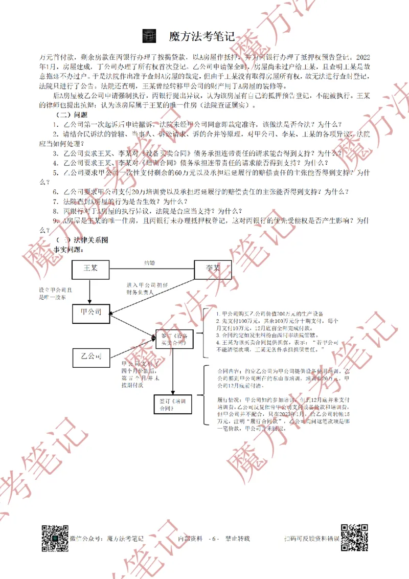 《26魔方法考：2023年法考主观题（试题+解析）_2026法考客观_其他_2019-2025法考主观历年套卷与解析》第6页预览