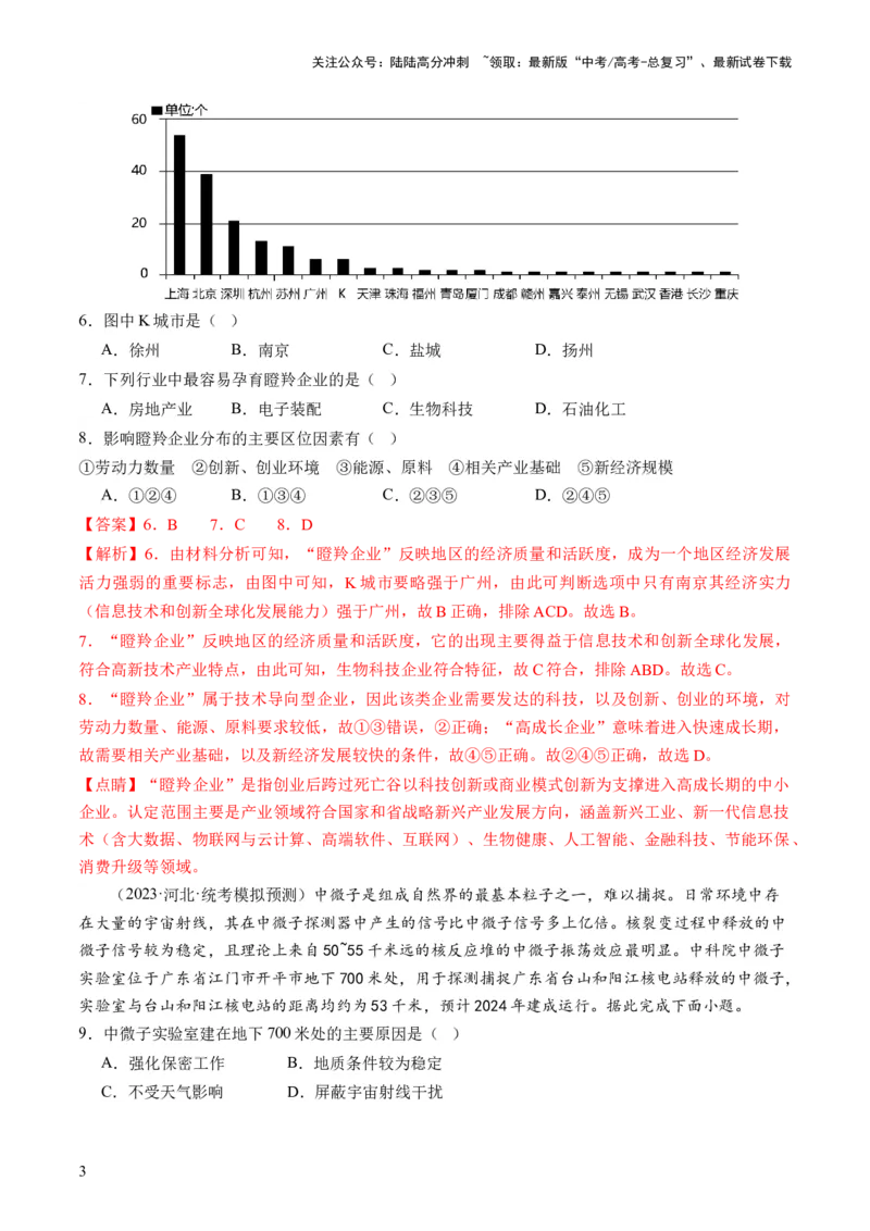 《第25讲工业区位因素及其变化（练习）（解析版）_07-地理-高考总复习_一轮复习_2024年_2024年高考地理一轮复习讲练测（课件+讲义+练习）（新高考）_讲义+练习》第3页预览