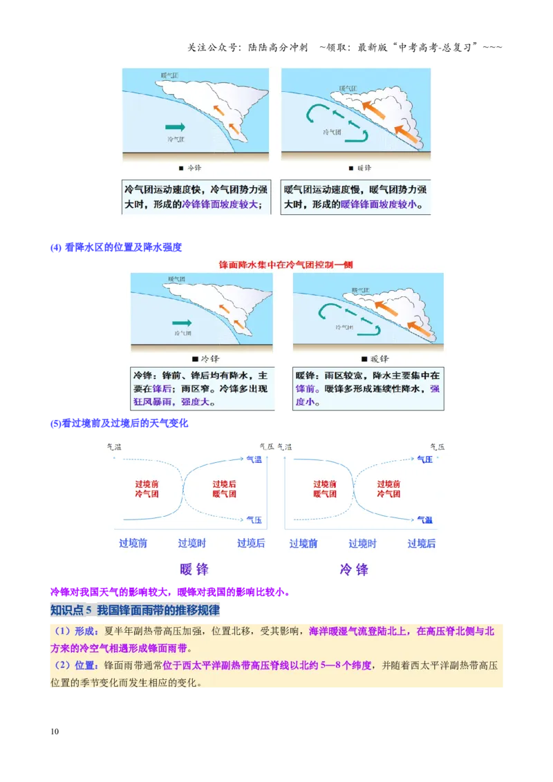 《第09讲常见的天气系统和天气（复习讲义）（全国通用）（学生版）_07-地理-高考总复习_一轮复习_2026年-地理高考一轮复习_2026年高考地理一轮复习讲义+练习+课件（新教材新高考）-G55》第10页预览