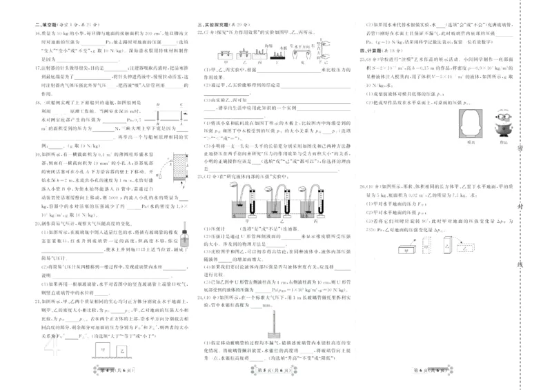 《首席期末卷八年级下册物理教科版_初中全科目同步习题+精品试卷（7-9年级）(1)_25秋初中物理《同步习题+精品试卷》_初中物理试卷教科版_《首席期末卷》》第5页预览