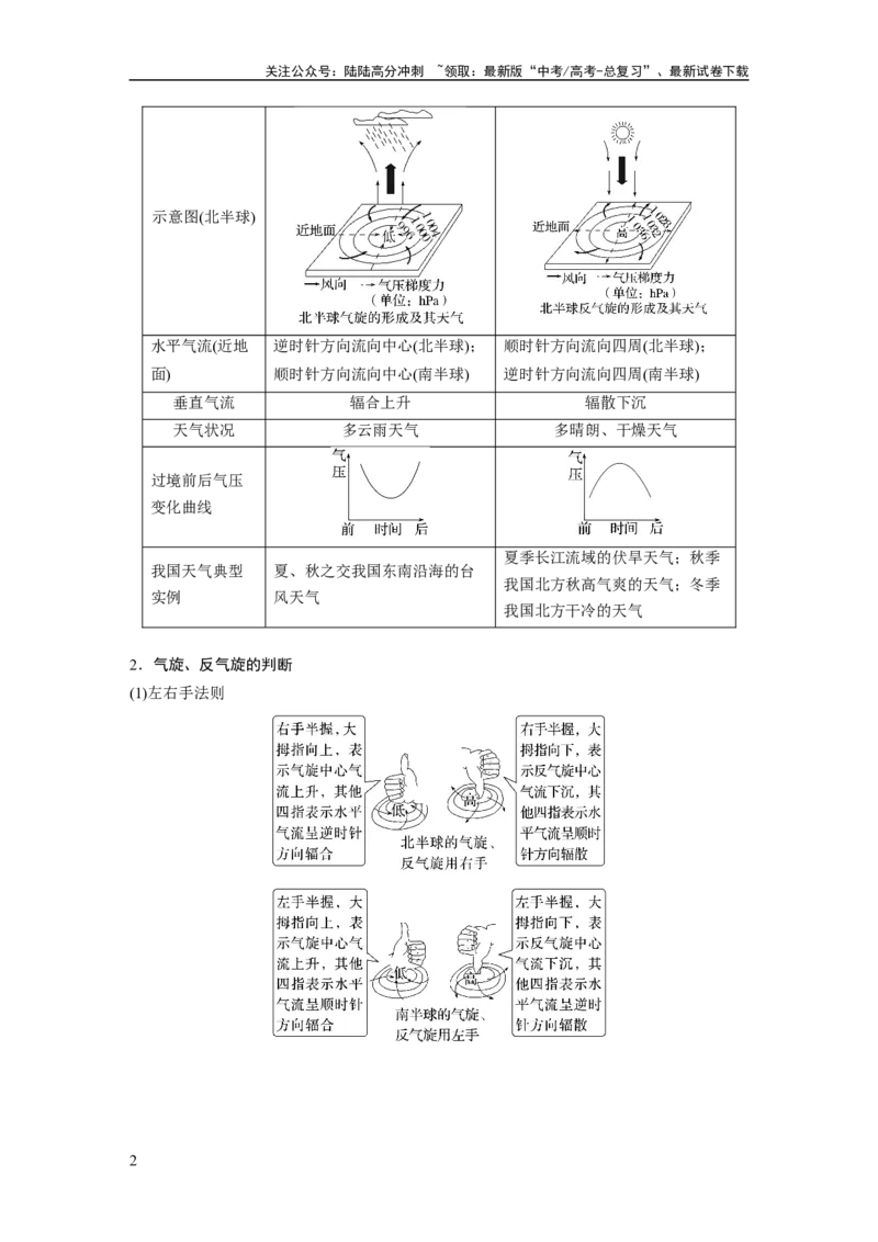 《第一部分　第三章　第2讲　课时15　气旋、反气旋与天气_07-地理-高考总复习_一轮复习_2024年_2024高考地理大一轮复习课件讲义新人教版知识总结_2024年高考地理一轮复习讲义（新人教版）》第2页预览