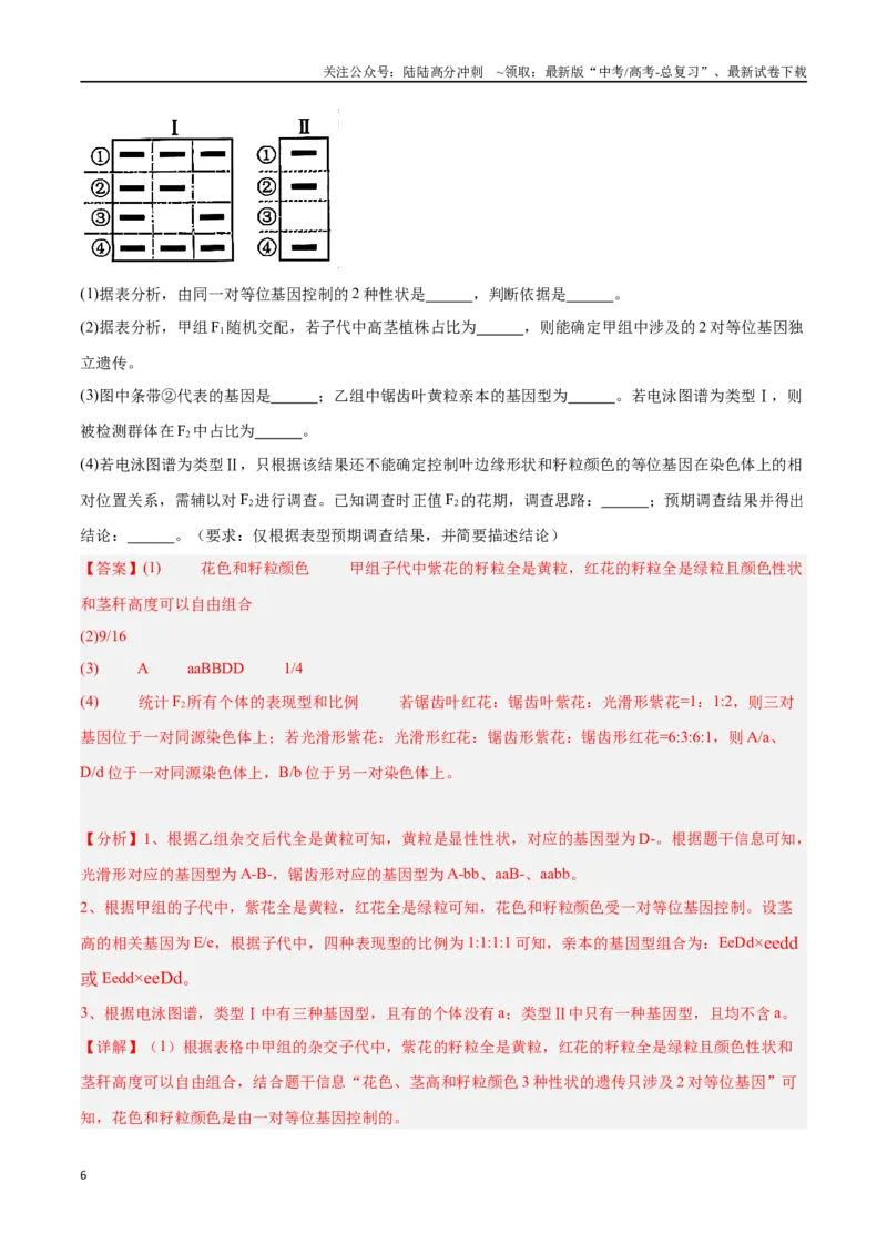 《专题20非选择专题（5大题型）（教师版）_06-生物-高考总复习_一轮复习_2025年_2025年高考生物一轮复习题型全覆盖练习（新高考通用）》第6页预览