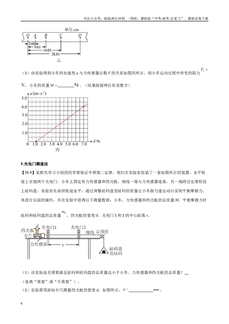 《专题20探究加速度和力、质量的关系（原卷版）_04-物理-高考总复习_一轮复习_2024年_2024年高考物理一轮大单元综合复习导学练讲义练习_第三部分：牛顿运动定律(7)份》第6页预览