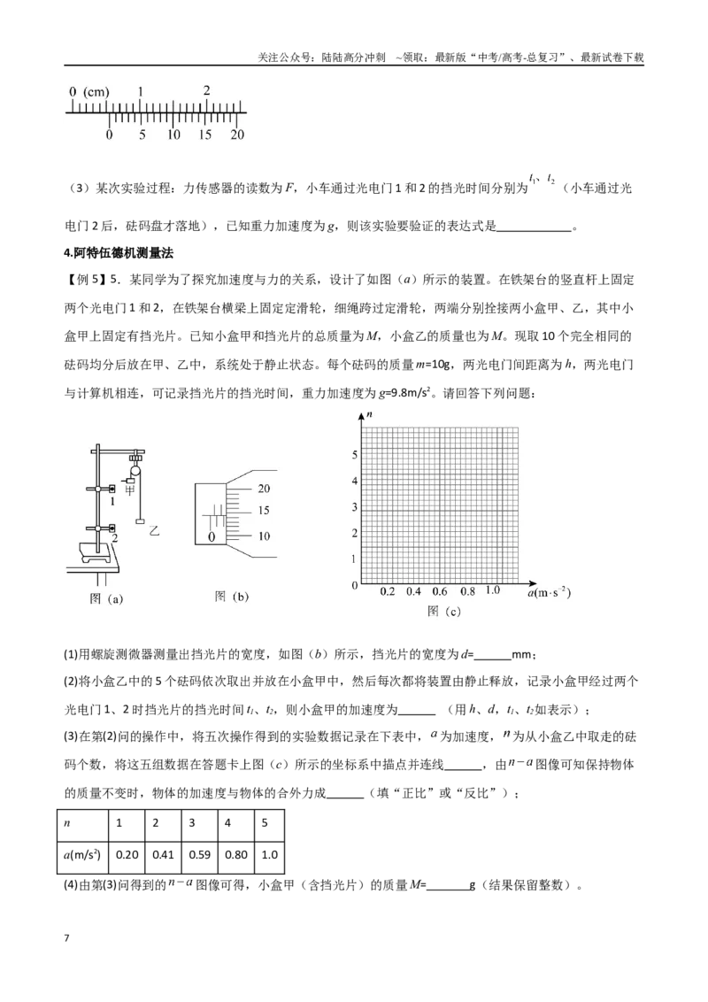 《专题20探究加速度和力、质量的关系（原卷版）_04-物理-高考总复习_一轮复习_2024年_2024年高考物理一轮大单元综合复习导学练讲义练习_第三部分：牛顿运动定律(7)份》第7页预览