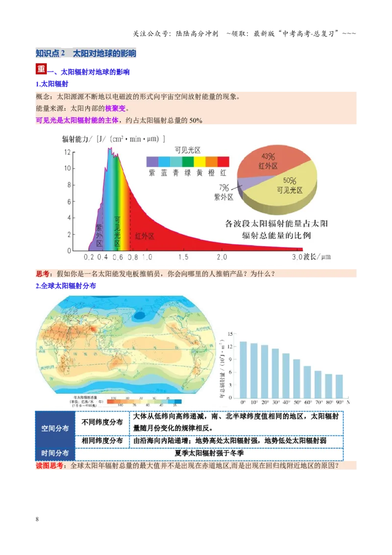 《第03讲地球的宇宙环境、演化历史与圈层结构（复习讲义）（全国通用）（学生版）_07-地理-高考总复习_一轮复习_2026年-地理高考一轮复习_2026版_专题02地球的宇宙环境》第8页预览