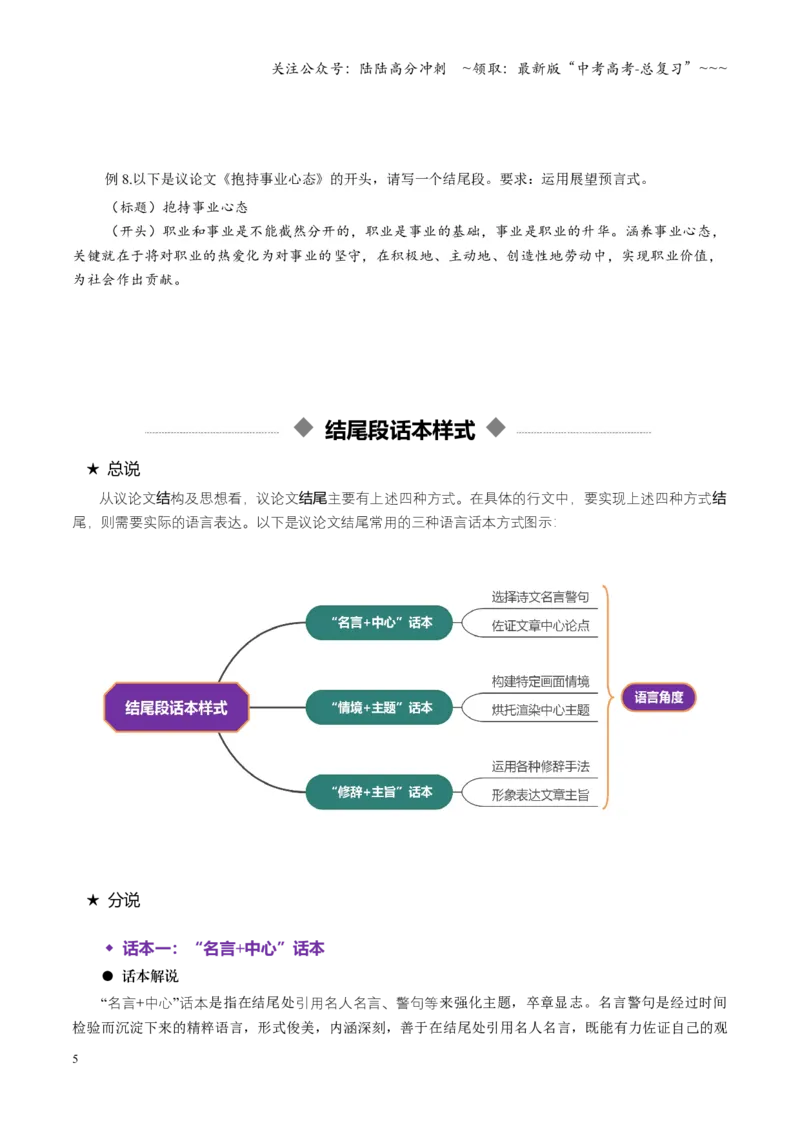 《专题18结尾段（讲义）（全国通用）（学生版）_一轮复习_2026年-语文一轮复习_2026年高考语文一轮复习议论文写作（全国通用）-G423_资料_2026版》第5页预览