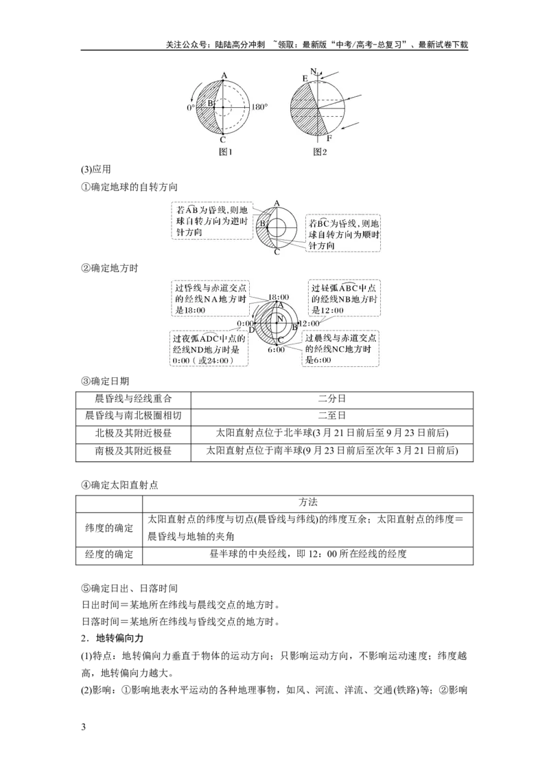 《第二章　第3讲　课时9　昼夜交替　沿地表水平运动物体的运动方向的偏转_07-地理-高考总复习_一轮复习_2025年_2025年大一轮复习讲义地理人教版_地理_大一轮复习讲义学生专用》第3页预览