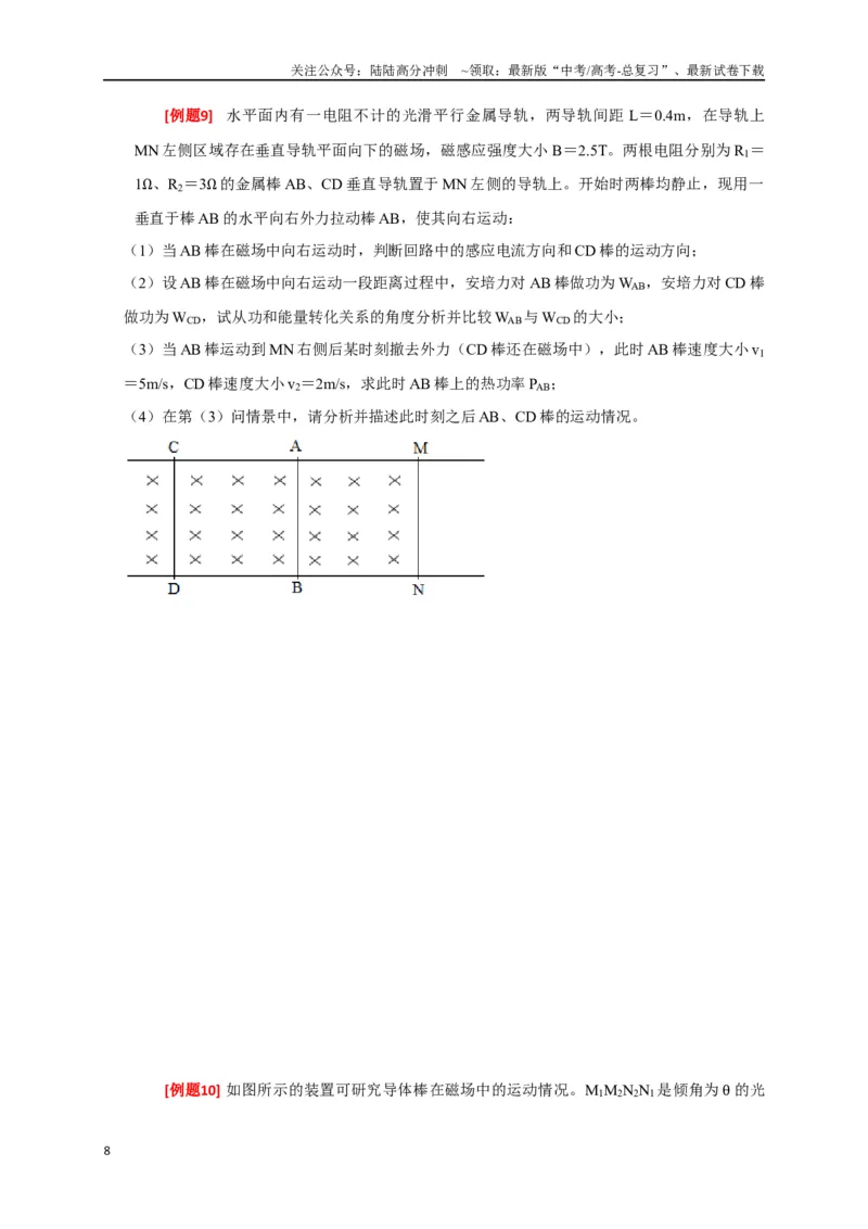 《专题25电磁感应的综合问题（原卷版）_04-物理-高考总复习_专项复习_2024年_2024高考物理三轮冲刺复习热点知识讲练题型归纳练_资料》第8页预览