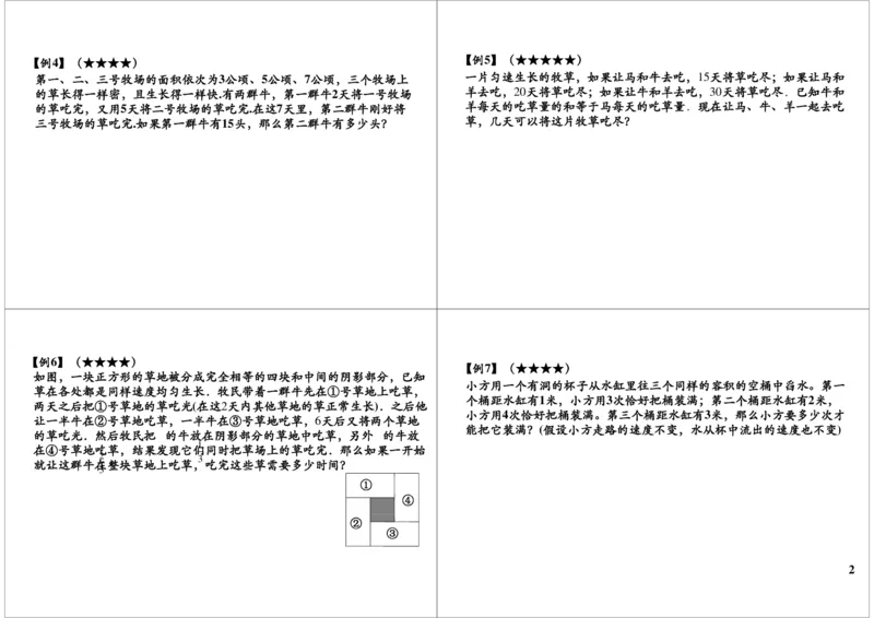 《牛吃草问题精讲_小学1-6年级全科全套_2024更新专题_小学奥数专题资料_7、精品课程合集_学而思小学1-6年级奥数竞赛班视频课程285讲_六年级奥数（竞赛班）26讲》第2页预览