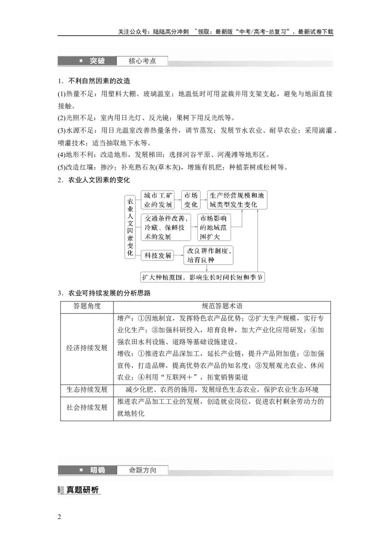 《第三章　第1讲　课时47　农业区位因素的变化_07-地理-高考总复习_一轮复习_2025年_2025年大一轮复习讲义地理人教版_地理_大一轮复习讲义教师专用_配套Word版文档第二部分》第2页预览