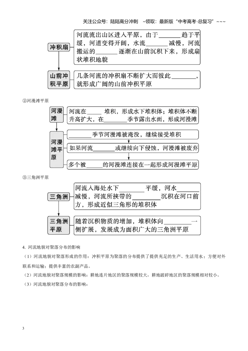 《第17讲河流地貌的发育（知识清单）-（学生版）_07-地理-高考总复习_一轮复习_2026年-地理高考一轮复习_2026年高考地理一轮复习全程跟踪讲义-G350_资料》第3页预览